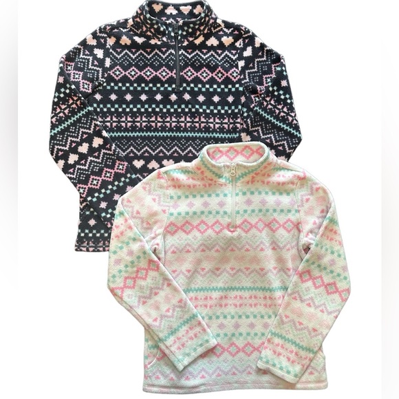 Children’s Place Girls Quarter Zip Fleece Sweaters Size 10-12 - Picture 1 of 5